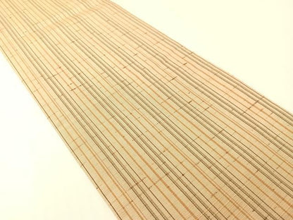 平和屋着物●両面　半幅帯　紬地　切嵌　百柄　さが美扱い　正絹　逸品　未使用　CABG1789vp