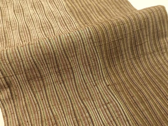 平和屋着物●両面　半幅帯　紬地　幾何学文様　黒地　さが美扱い　正絹　逸品　CABG1792vp