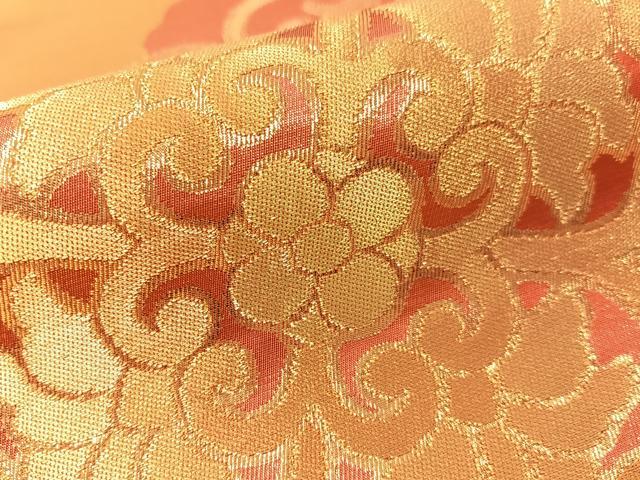 平和屋着物●西陣　川島織物　丸帯　正倉院花文　金糸　三越扱い　正絹　逸品　CABG1802vp