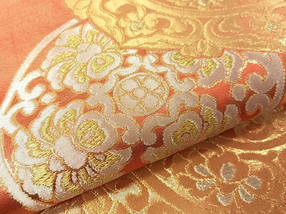 平和屋着物●西陣　川島織物　丸帯　正倉院花文　金糸　三越扱い　正絹　逸品　CABG1802vp
