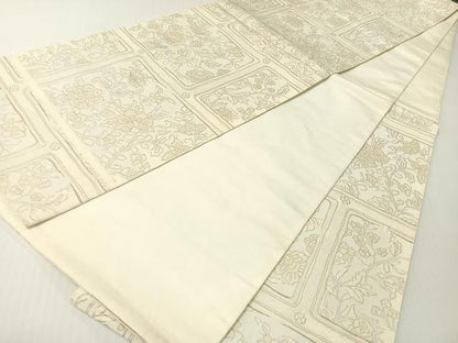 平和屋着物●六通柄　本袋帯　更紗唐草天井文　正絹　逸品　CABG1805vp