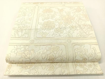 平和屋着物●六通柄　本袋帯　更紗唐草天井文　正絹　逸品　CABG1805vp