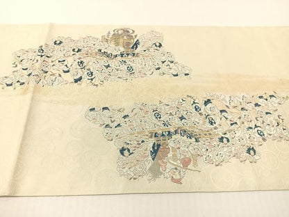 平和屋着物●六通柄袋帯　山久　20周年記念　七福神　金糸　正絹　逸品　CABG1811vp