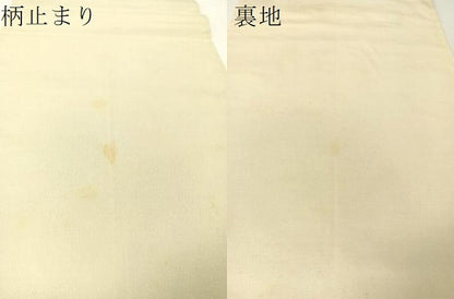 平和屋着物●六通柄袋帯　唐織　文様の華　銀通し地　正絹　逸品　CABG1812vp