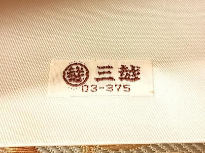 平和屋着物●唐織・西陣の老舗・名門・藤原織物　六通柄袋帯　唐織　吉祥雪輪文　金糸　三越扱い　正絹　逸品　未使用　CABG1814vp
