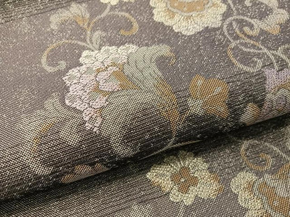 平和屋着物●六通柄袋帯　更紗唐草文　正絹　逸品　CABG1816vp