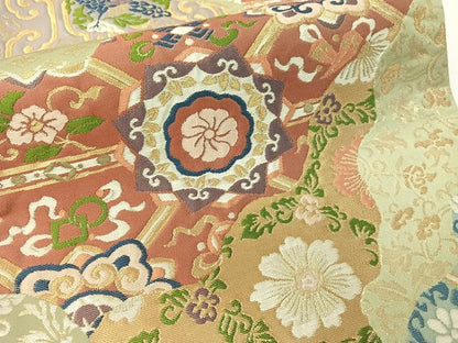 平和屋着物●六通柄袋帯　名繍錦　金糸　正絹　逸品　CABG1818vp