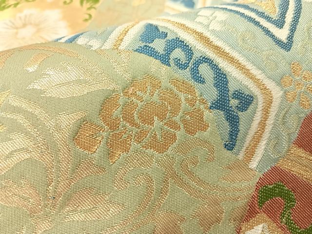 平和屋着物●六通柄袋帯　名繍錦　金糸　正絹　逸品　CABG1818vp