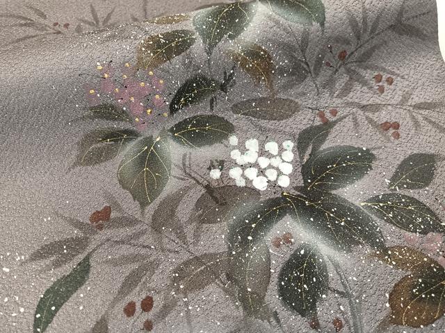平和屋着物●太鼓柄袋帯　手描き　南天文　金彩　正絹　逸品　CABG1819vp