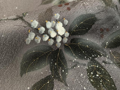 平和屋着物●太鼓柄袋帯　手描き　南天文　金彩　正絹　逸品　CABG1819vp