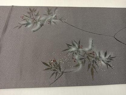 平和屋着物●太鼓柄袋帯　手描き　南天文　金彩　正絹　逸品　CABG1819vp