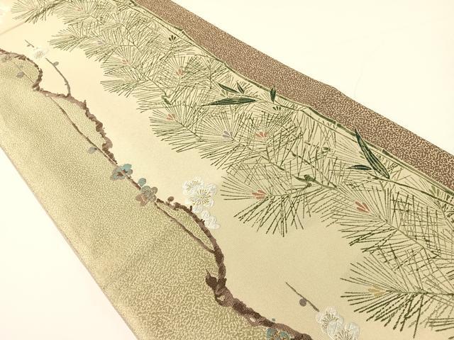 平和屋着物○六通柄袋帯 唐織 松竹梅寿 正絹 逸品 CABG1820vp