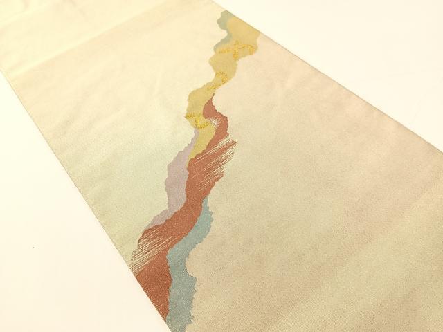 平和屋着物●爪掻き本綴れ　八寸名古屋帯　道長文様　金銀糸　正絹　逸品　CABG1824vp