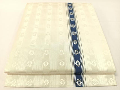平和屋着物●本場筑前博多織　八寸名古屋帯　いちご錦　正絹　逸品　未使用　CABG1828vp