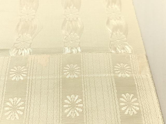 平和屋着物●本場筑前博多織　八寸名古屋帯　いちご錦　正絹　逸品　未使用　CABG1828vp