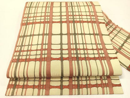 平和屋着物●全通柄　九寸名古屋帯　吉野間道　正絹　逸品　CABG1830vp