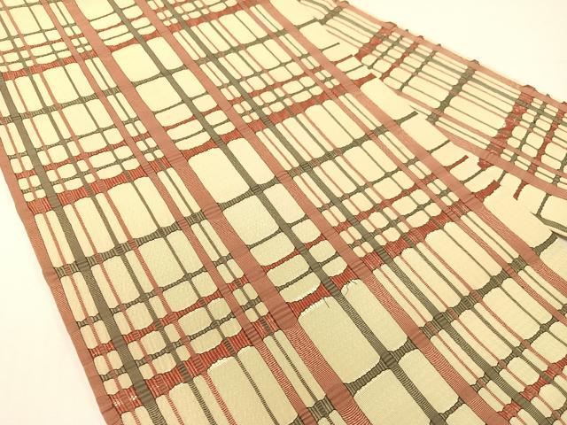 平和屋着物●全通柄　九寸名古屋帯　吉野間道　正絹　逸品　CABG1830vp
