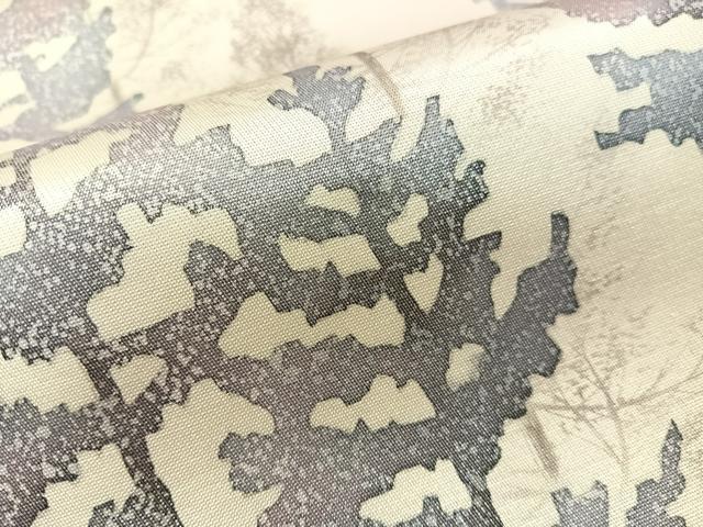 平和屋着物●太鼓柄袋帯　樹林文　銀彩　引箔　正絹　逸品　CABG1835vp