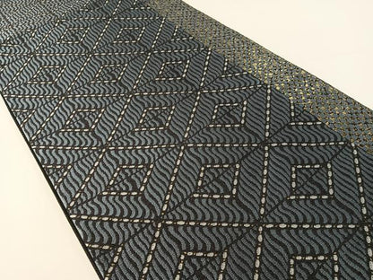 平和屋着物●六通柄袋帯　おしゃれ遊粋趣　金糸　正絹　逸品　未使用　CABG1837vp