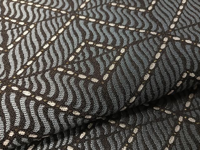 平和屋着物●六通柄袋帯　おしゃれ遊粋趣　金糸　正絹　逸品　未使用　CABG1837vp