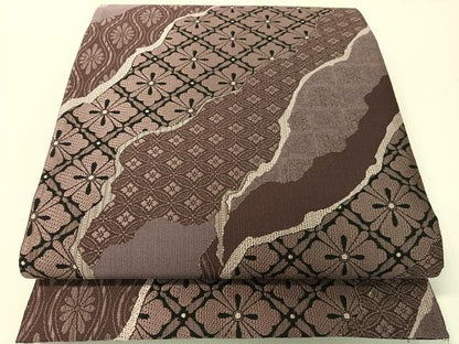 平和屋着物●両面　全通柄袋帯　唐織　道長吉祥花文　正絹　逸品　未使用　CABG1839vp