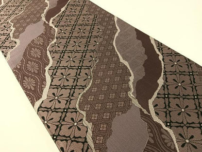 平和屋着物●両面　全通柄袋帯　唐織　道長吉祥花文　正絹　逸品　未使用　CABG1839vp