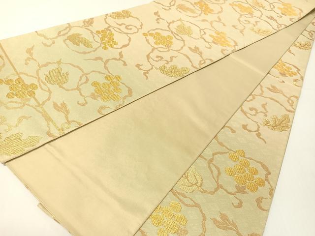 平和屋着物●全通柄　本袋帯　葡萄唐草文　正絹　逸品　CABG1840vp