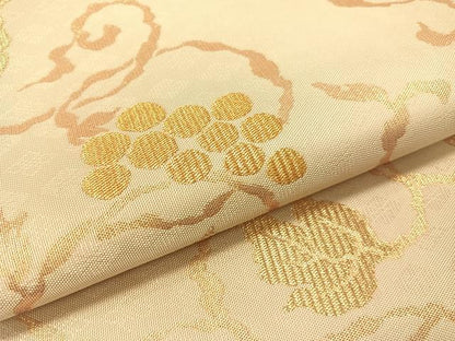 平和屋着物●全通柄　本袋帯　葡萄唐草文　正絹　逸品　CABG1840vp