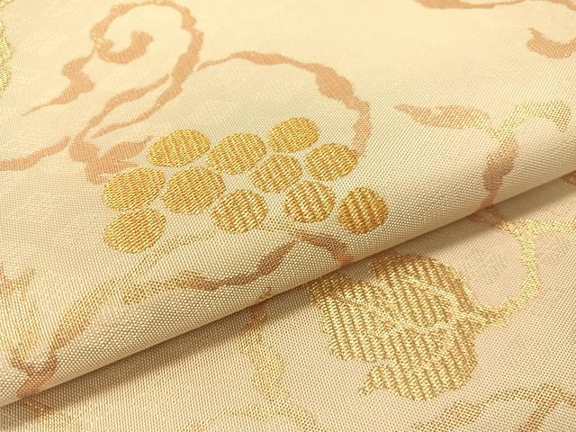 平和屋着物●全通柄　本袋帯　葡萄唐草文　正絹　逸品　CABG1840vp