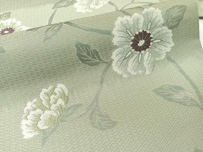 平和屋着物●九寸名古屋帯　花唐草文　正絹　逸品　CABG1842vp