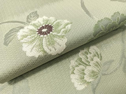 平和屋着物●九寸名古屋帯　花唐草文　正絹　逸品　CABG1842vp