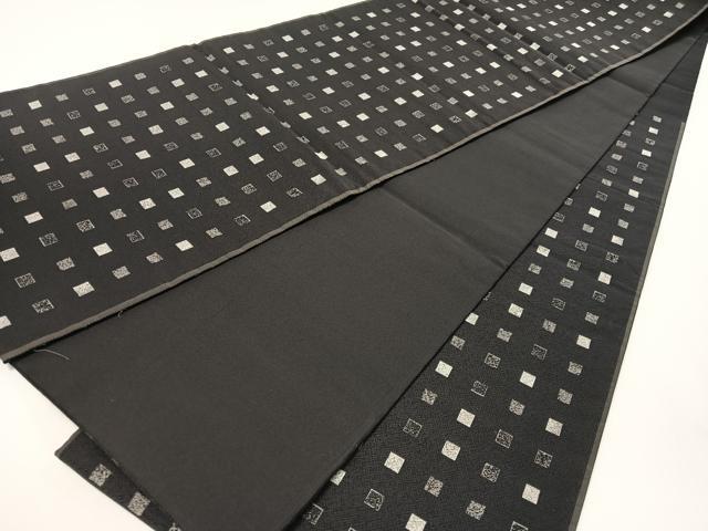 平和屋着物●西陣　織楽浅野謹製　六通柄袋帯　市松文　正絹　逸品　CABG1850vp