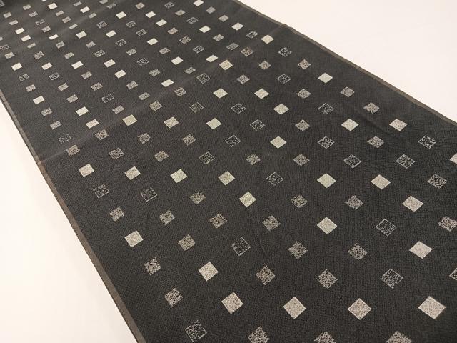 平和屋着物●西陣　織楽浅野謹製　六通柄袋帯　市松文　正絹　逸品　CABG1850vp
