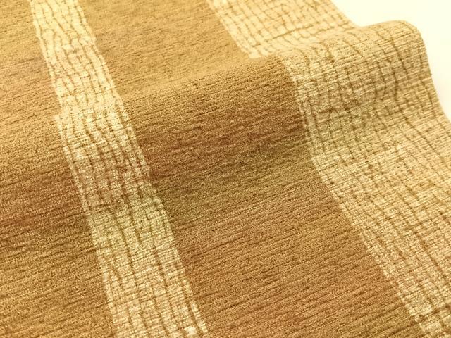 平和屋着物●両面　六通柄袋帯　紬地　モール　杢目間道　正絹　逸品　CABG1856vp
