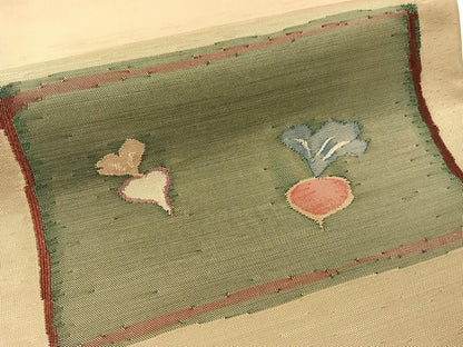 平和屋着物●太鼓柄袋帯　すくい織　成り物　正絹　逸品　CABG1885vp