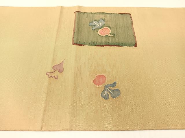 平和屋着物●太鼓柄袋帯　すくい織　成り物　正絹　逸品　CABG1885vp