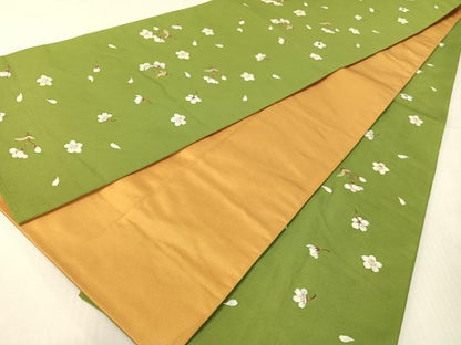 平和屋着物●全通柄袋帯　花散里　花菱　金糸　共箱付き　正絹　逸品　CABG1886vp