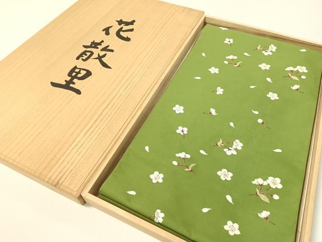 平和屋着物●全通柄袋帯　花散里　花菱　金糸　共箱付き　正絹　逸品　CABG1886vp