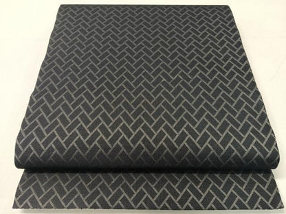 平和屋着物●両面　全通柄袋帯　市松吉祥文　三越扱い　正絹　逸品　CABG1892vp