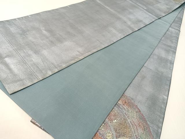 平和屋着物●中国三大刺繍　スワトウ相良刺繍　総刺繍　袋帯　絵皿花文　金彩　正絹　逸品　CABG1900vp