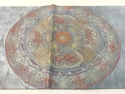 平和屋着物●中国三大刺繍　スワトウ相良刺繍　総刺繍　袋帯　絵皿花文　金彩　正絹　逸品　CABG1900vp