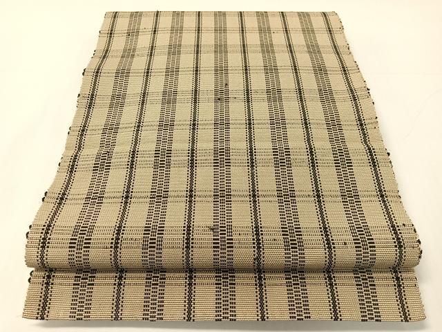 平和屋着物●八寸名古屋帯　格子柄　正絹　逸品　CABG1907vp