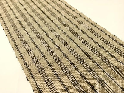平和屋着物●八寸名古屋帯　格子柄　正絹　逸品　CABG1907vp