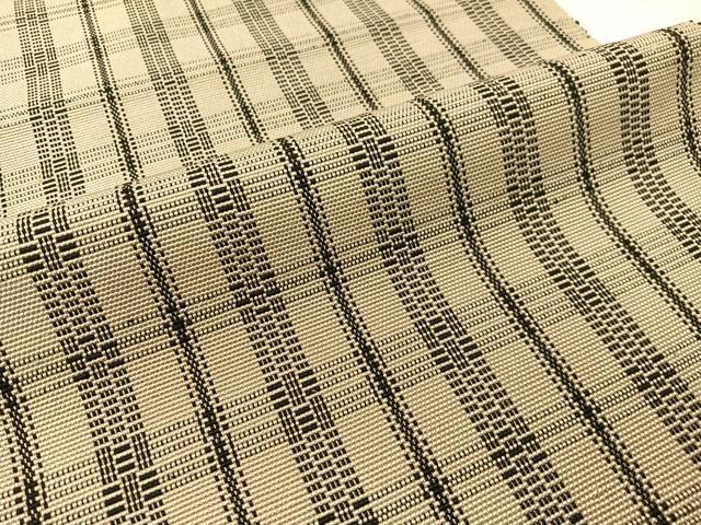 平和屋着物●八寸名古屋帯　格子柄　正絹　逸品　CABG1907vp