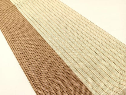 平和屋着物●八寸名古屋帯　間道　絹科布　逸品　未使用　CABG1913vp