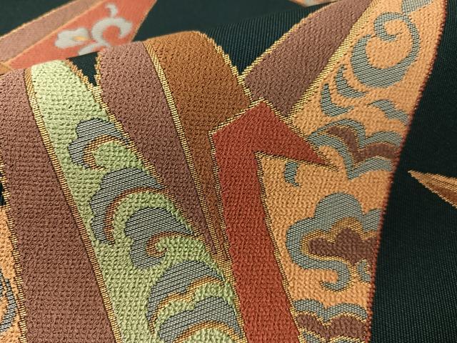 平和屋着物●六通柄　本袋帯　折り鶴　金糸　正絹　逸品　CABG1916vp