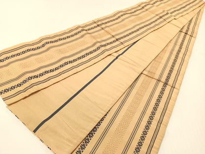 平和屋着物●本場筑前博多織　半幅帯　献上　正絹　逸品　CABG1929vp