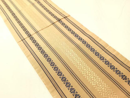 平和屋着物●本場筑前博多織　半幅帯　献上　正絹　逸品　CABG1929vp