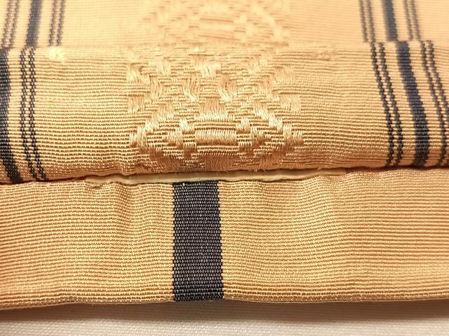 平和屋着物●本場筑前博多織　半幅帯　献上　正絹　逸品　CABG1929vp