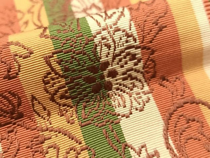 平和屋着物●本場筑前博多織　半幅帯　更紗間道　正絹　逸品　CABG1930vp